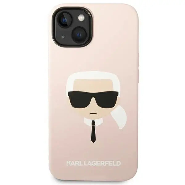 Karl Lagerfeld KLHMP14SSLKHLP iPhone 14 6.1 ’hardcase light pink / light pink Silicone Karl`s Head Magsafe - Cell phone