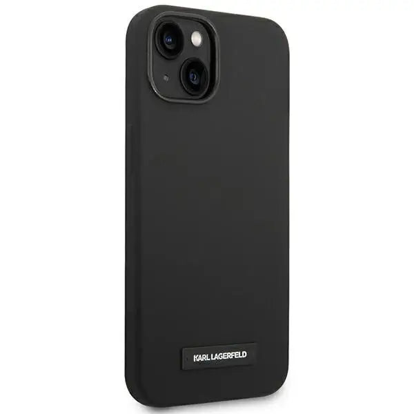 Karl Lagerfeld KLHMP14SSLMP1K iPhone 14 6,1’’ hardcase czarny/black Silicone Plaque Magsafe - Cell phone cases
