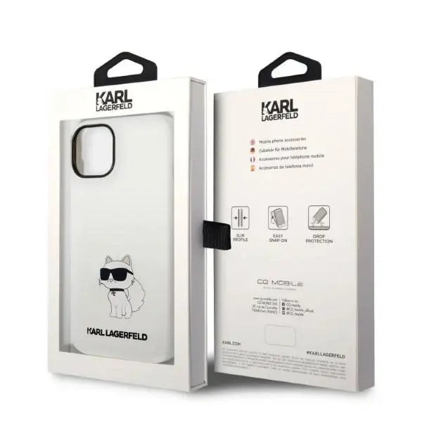 Karl Lagerfeld KLHMP14SSNCHBCH iPhone 14 6.1’’ hardcase white/white Silicone Choupette MagSafe - Cell phone cases