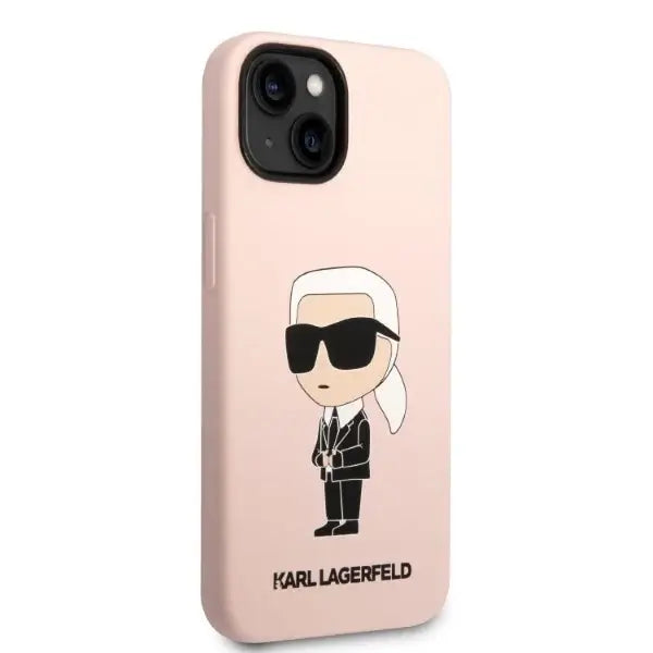 Karl Lagerfeld KLHMP14SSNIKBCP iPhone 14 6.1’’ hardcase pink/pink Silicone Ikonik Magsafe - Cell phone cases