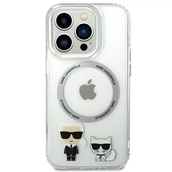 Karl Lagerfeld KLHMP14XHKCT iPhone 14 Pro Max 6.7 ’hardcase transparent / transparent Karl & Choupette Aluminum Magsafe