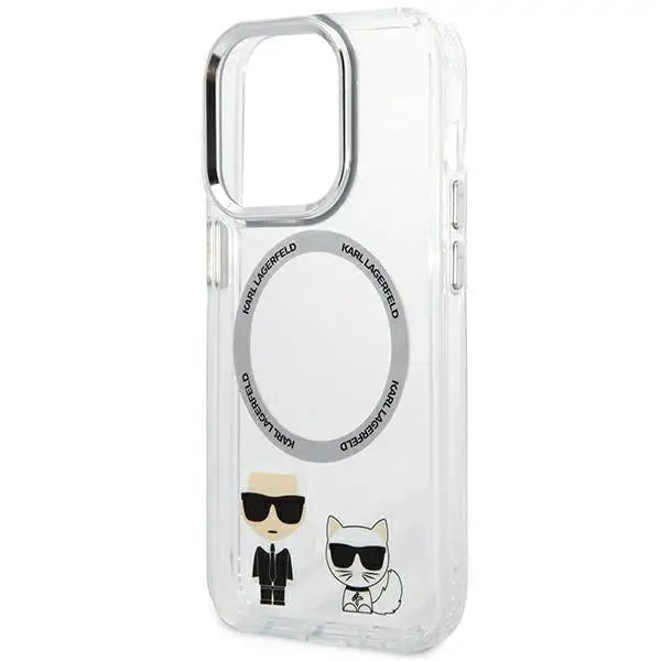 Karl Lagerfeld KLHMP14XHKCT iPhone 14 Pro Max 6.7 ’hardcase transparent / transparent Karl & Choupette Aluminum Magsafe