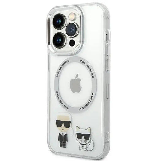 Karl Lagerfeld KLHMP14XHKCT iPhone 14 Pro Max 6.7 ’hardcase transparent / transparent Karl & Choupette Aluminum Magsafe