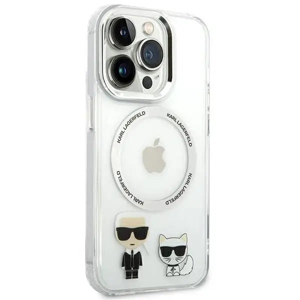 Karl Lagerfeld KLHMP14XHKCT iPhone 14 Pro Max 6.7 ’hardcase transparent / transparent Karl & Choupette Aluminum Magsafe
