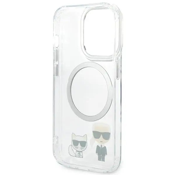 Karl Lagerfeld KLHMP14XHKCT iPhone 14 Pro Max 6.7 ’hardcase transparent / transparent Karl & Choupette Aluminum Magsafe