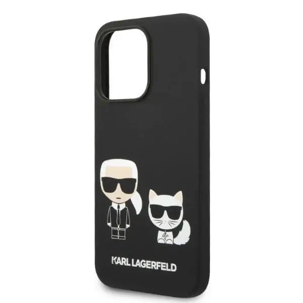 Karl Lagerfeld KLHMP14XSSKCK iPhone 14 Pro Max 6.7 ’hardcase black / black Liquid Silicone Karl & Choupette Magsafe
