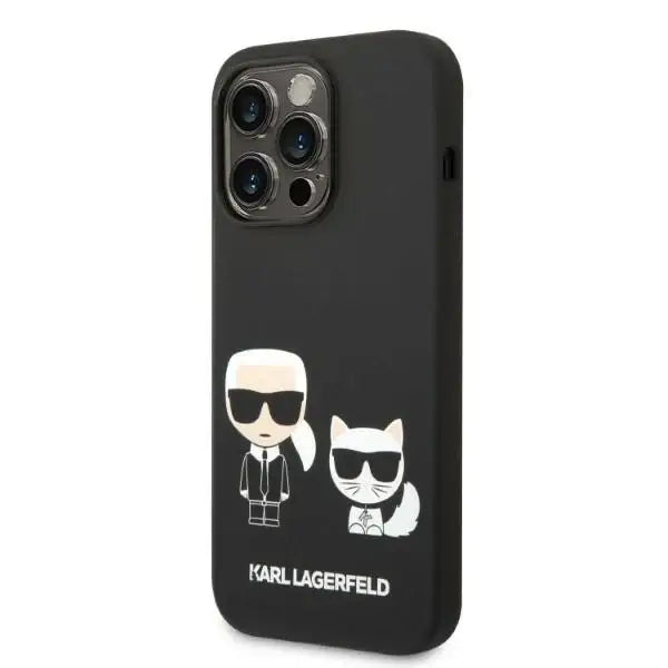 Karl Lagerfeld KLHMP14XSSKCK iPhone 14 Pro Max 6.7 ’hardcase black / black Liquid Silicone Karl & Choupette Magsafe