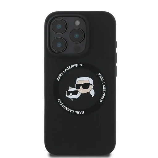 Karl Lagerfeld KLHMP16LSKCHTCK iPhone 16 Pro 6.3’’ black/black hardcase Silicone Karl&Choupette Heads MagSafe - Cell