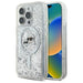 Karl Lagerfeld Liquid Glitter Karl & Choupette Head Magsafe iPhone 16 Pro Case - Clear - Cell phone cases