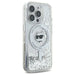 Karl Lagerfeld Liquid Glitter Choupette Head Magsafe iPhone 16 Pro Case - Clear - Cell phone cases