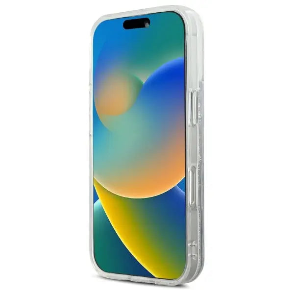 Karl Lagerfeld Liquid Glitter Karl & Choupette Head Magsafe iPhone 16 Pro Case - Clear - Cell phone cases