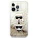 Karl Lagerfeld Liquid Glitter Karl&Choupette Head Case for iPhone 13 Pro Max 6.7’’ - Gold - Cell phone cases