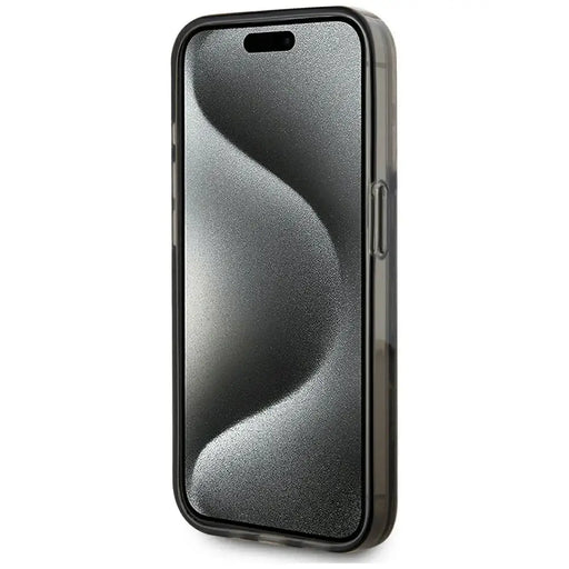 Karl Lagerfeld Liquide Glitter Monogram Gradient iPhone 15 Pro Case - Black - Cell phone cases and covers<<<HurtelXML