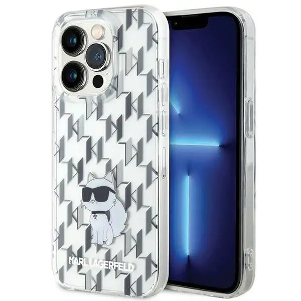 Karl Lagerfeld Monogram Choupette case for iPhone 15 Pro - transparent - Cell phone cases and covers<<<HurtelXML