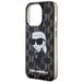 Karl Lagerfeld Monogram Ikonik Case for iPhone 15 Pro Max - Black - Cell phone cases and covers<<<HurtelXML