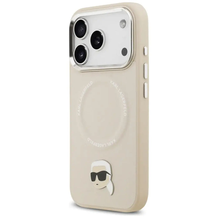 Karl Lagerfeld Karl Pin MagSafe Case for iPhone 17 Pro - Beige - Cell phone cases and covers<<<HurtelXML