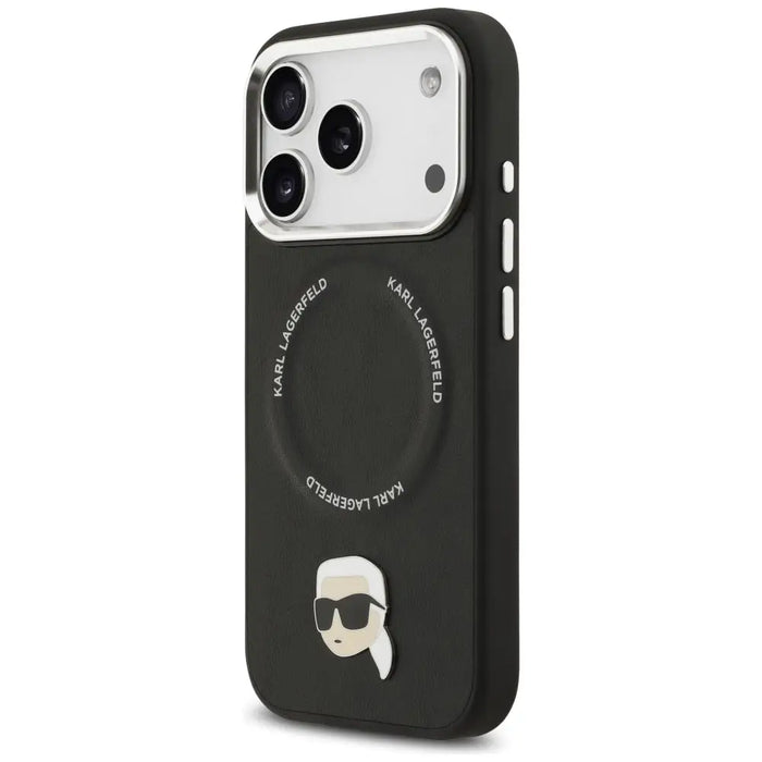 Karl Lagerfeld Karl Pin MagSafe Case for iPhone 17 Pro Max - Black - Cell phone cases and covers<<<HurtelXML