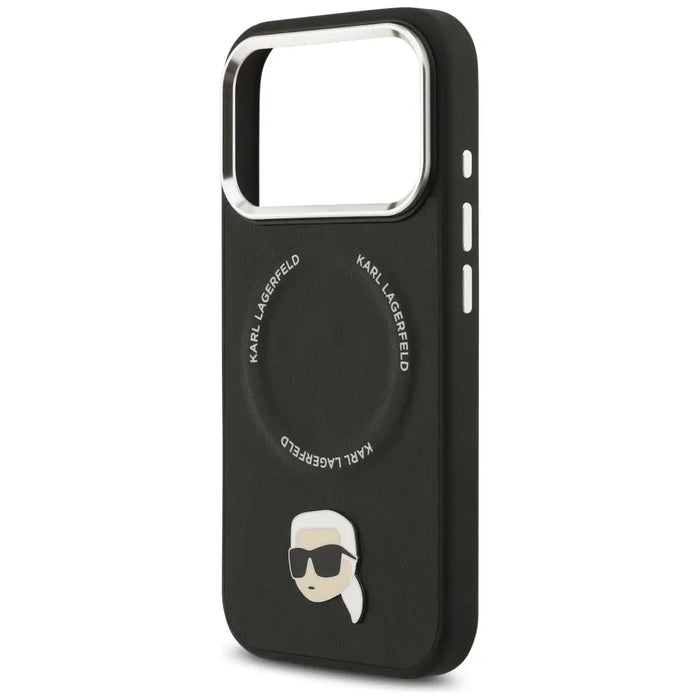 Karl Lagerfeld Karl Pin MagSafe Case for iPhone 17 Pro Max - Black - Cell phone cases and covers<<<HurtelXML