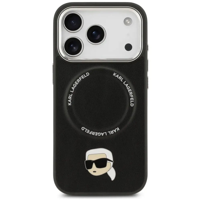 Karl Lagerfeld Karl Pin MagSafe Case for iPhone 17 Pro Max - Black - Cell phone cases and covers<<<HurtelXML