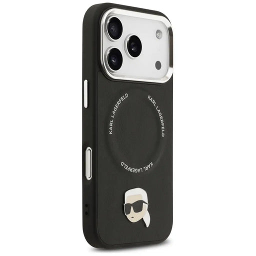 Karl Lagerfeld Karl Pin MagSafe Case for iPhone 17 Pro Max - Black - Cell phone cases and covers<<<HurtelXML