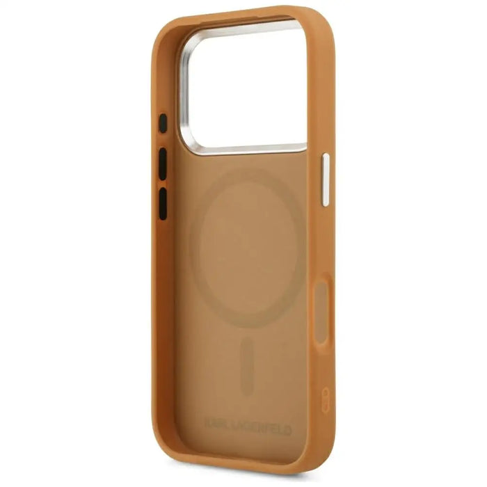 Karl Lagerfeld Point & Metal Logo MagSafe Case for iPhone 17 Pro - Brown - Cell phone cases and covers<<<HurtelXML