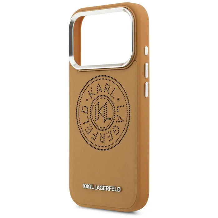 Karl Lagerfeld Point & Metal Logo MagSafe Case for iPhone 17 Pro - Brown - Cell phone cases and covers<<<HurtelXML