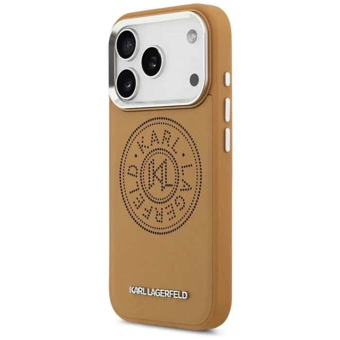 Karl Lagerfeld Point & Metal Logo MagSafe Case for iPhone 17 Pro - Brown - Cell phone cases and covers<<<HurtelXML
