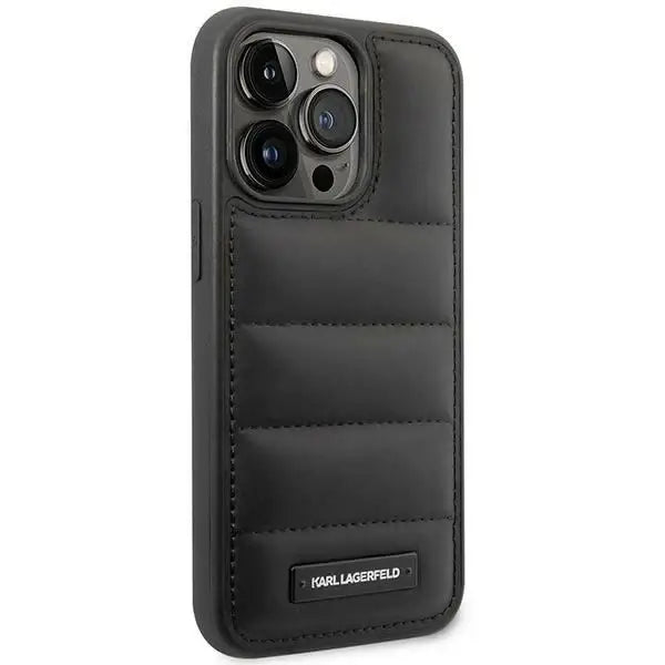 Karl Lagerfeld Puffy Elongated Logo iPhone 14 Pro Case - Black - Cell phone cases and covers<<<HurtelXML