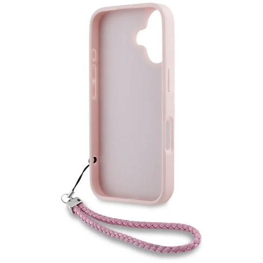 Karl Lagerfeld Quilted Initial Logo & Chain Strap iPhone 16 Case - Pink - Cell phone cases and covers<<<HurtelXML