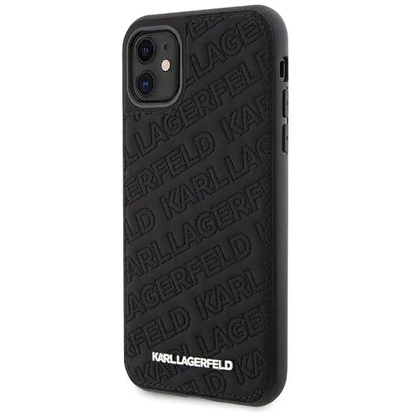 Karl Lagerfeld Quilted K Pattern case for iPhone 11 / Xr - black - Cell phone cases and covers<<<HurtelXML