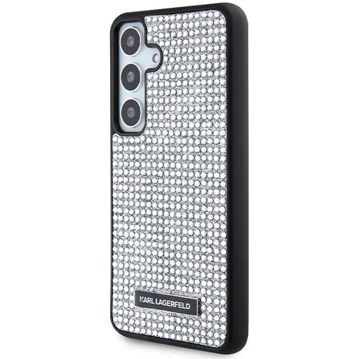 Karl Lagerfeld Rhinestone Metal Logo case for Samsung Galaxy S24 - silver - Cell phone cases and covers<<<HurtelXML
