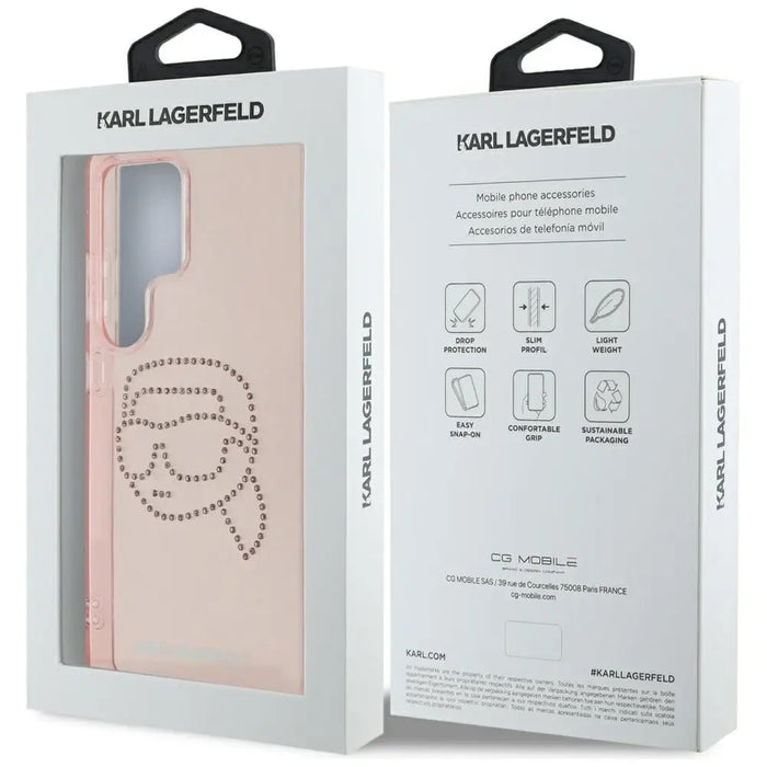 Karl Lagerfeld Rhinestones K. Head Logo Samsung Galaxy S25 Ultra Case Pink - Cell phone cases and covers<<<HurtelXML