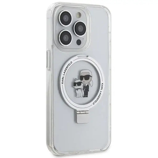 Karl Lagerfeld Ring Stand Karl&Choupette MagSafe case for iPhone 14 Pro Max - white - Cell phone cases