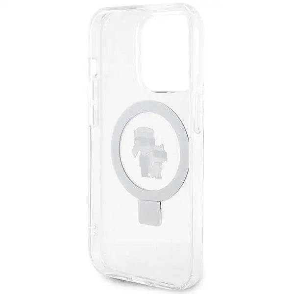 Karl Lagerfeld Ring Stand Karl&Choupette MagSafe case for iPhone 14 Pro Max - white - Cell phone cases