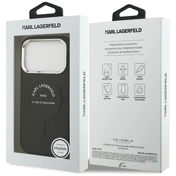 Karl Lagerfeld Karl RSG Logo MagSafe Case for iPhone 17 Pro Max - Black - Cell phone cases and covers<<<HurtelXML