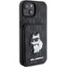 Karl Lagerfeld Saffiano Cardslots and Stand Monogram Choupette case for iPhone 15 - black - Cell phone cases