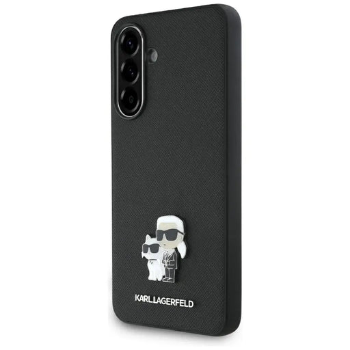 Karl Lagerfeld Saffiano Case w/ K&C Metal Logo for Samsung Galaxy A56 - Black - Cell phone cases and covers<<<HurtelXML