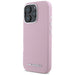 Karl Lagerfeld Saffiano Full Wrapped Elongated Metal Logo MagSafe iPhone 16 Pro Max Case - Pink - Cell phone cases