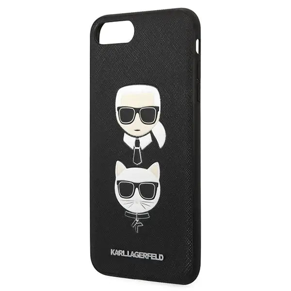 Karl Lagerfeld Saffiano Karl&Choupette Head case for iPhone 7 Plus / iPhone 8 Plus - black - Cell phone cases