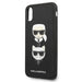 Karl Lagerfeld Saffiano Karl&Choupette Head case for iPhone X/XS - black - Cell phone cases and covers<<<HurtelXML