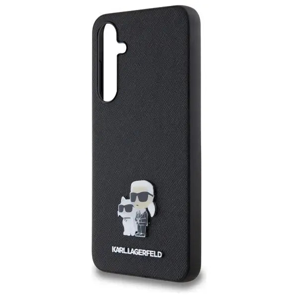 Karl Lagerfeld Saffiano Karl&Choupette Pin case for Samsung Galaxy A55 - black - Cell phone cases and covers<<<HurtelXML