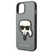 Karl Lagerfeld Saffiano Karl’s Head Patch case for iPhone 14 Plus - silver - Cell phone cases and covers<<<HurtelXML