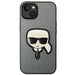 Karl Lagerfeld Saffiano Karl’s Head Patch case for iPhone 14 Plus - silver - Cell phone cases and covers<<<HurtelXML