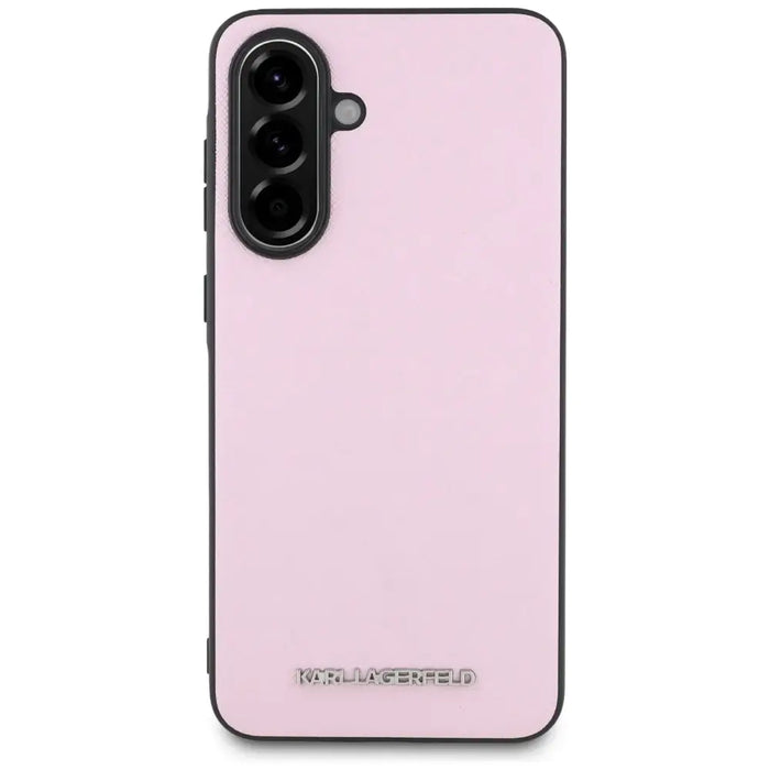 Karl Lagerfeld Saffiano Metal Logo Case for Samsung Galaxy A56 - Pink - Cell phone cases and covers<<<HurtelXML
