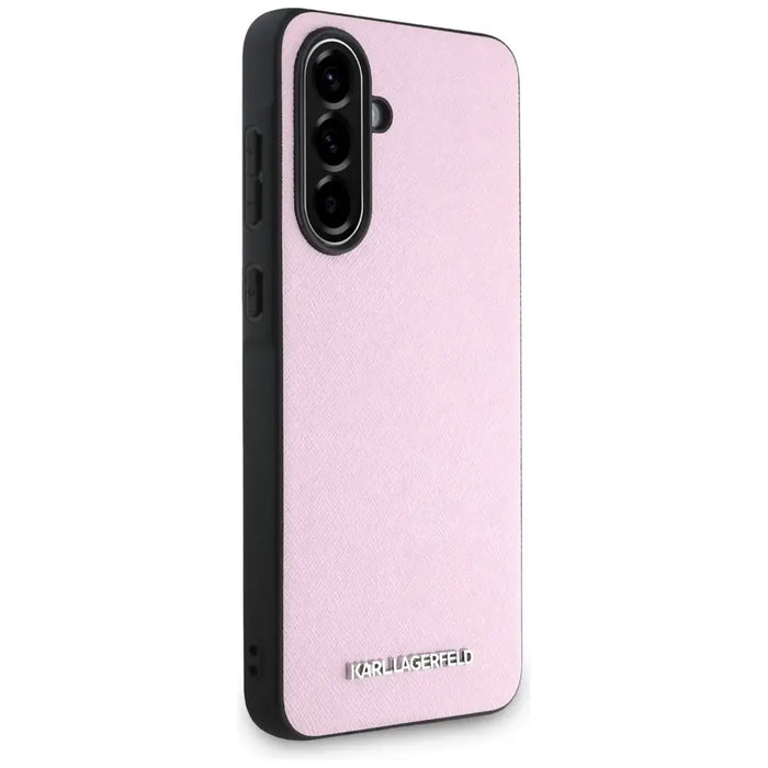 Karl Lagerfeld Saffiano Metal Logo Case for Samsung Galaxy A56 - Pink - Cell phone cases and covers<<<HurtelXML