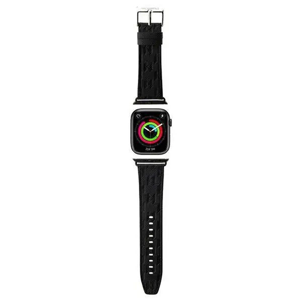 Karl Lagerfeld Saffiano Monogram strap for Apple Watch 42/44/45/49mm - black - Other cell phone equipment<<<HurtelXML
