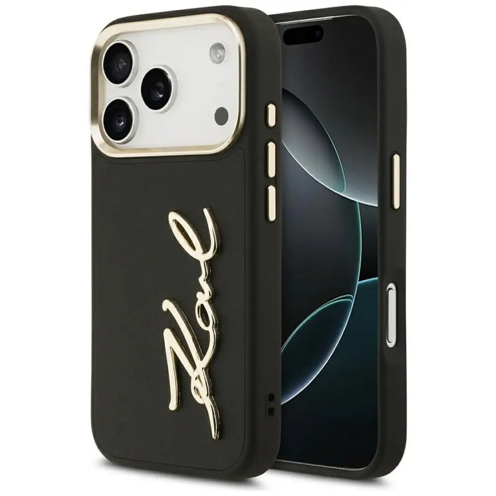 Karl Lagerfeld Karl Script Logo Case for iPhone 17 Pro - Black - Cell phone cases and covers<<<HurtelXML
