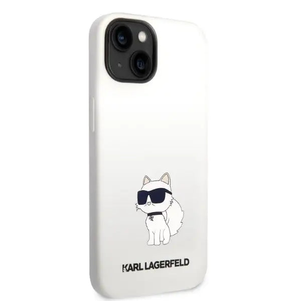 Karl Lagerfeld Silicone Choupette case for iPhone 14 Plus - white - Cell phone cases and covers<<<HurtelXML