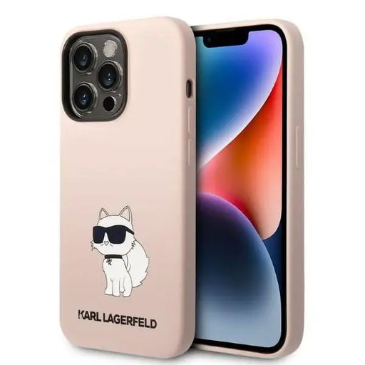 Karl Lagerfeld Silicone Choupette case for iPhone 14 Pro Max - pink - Cell phone cases and covers<<<HurtelXML