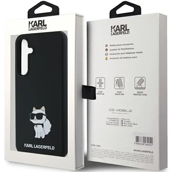 Karl Lagerfeld Silicone Choupette case for Samsung Galaxy A55 - black - Cell phone cases and covers<<<HurtelXML